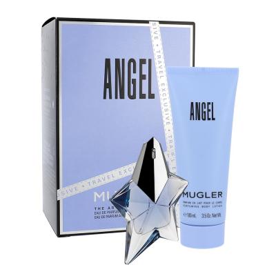 Mugler Angel Dárková kazeta parfémovaná voda 50 ml + tělové mléko 100 ml poškozená krabička
