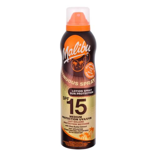 Malibu Continuous Spray SPF15 175 ml voděodolný sprej na opalování unisex