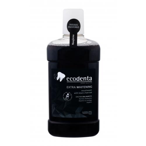 Ecodenta Mouthwash Extra Whitening 500 ml ústní voda s černým uhlím unisex
