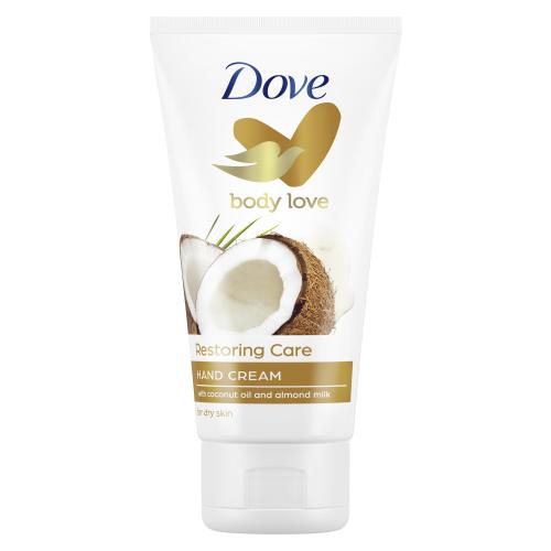 Dove Nourishing Secrets Restoring Ritual 75 ml krém na suché ruce s kokosovým olejem a mandlovým mlékem pro ženy
