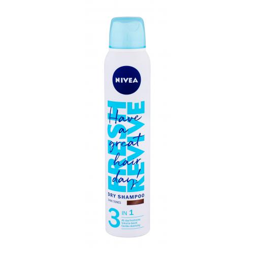 Nivea Fresh Revive 200 ml suchý šampon pro tmavé odstíny vlasů pro ženy