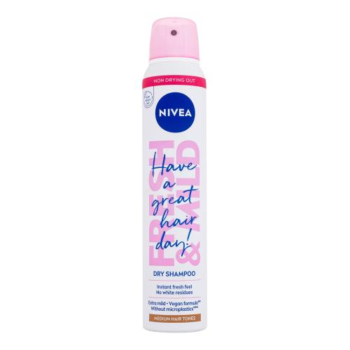 Nivea Fresh & Mild Medium Hair Tones 200 ml suchý šampon pro světlejší odstíny vlasů pro ženy