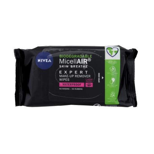 Nivea MicellAIR® Expert Waterproof 20 ks odličovací micelární ubrousky pro ženy