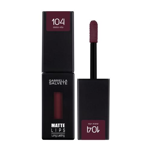 Gabriella Salvete Matte Lips 4,5 ml rtěnka pro ženy 104 Dolce Vita tekutá rtěnka