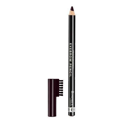 Rimmel London Professional Eyebrow Pencil 1,4 g tužka na obočí s kartáčkem pro ženy 004 Black Brown