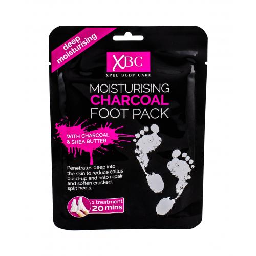 Xpel Body Care Charcoal Foot Pack 1 ks hydratační ponožky s aktivním uhlím pro ženy