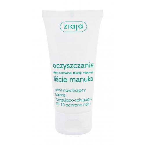 Ziaja Manuka Tree SPF10 50 ml denní pleťový krém pro ženy na smíšenou pleť; na mastnou pleť; na problematickou pleť s akné