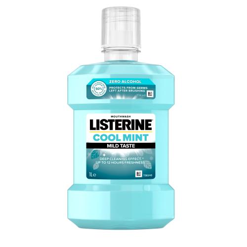 Listerine Cool Mint Mild Taste Mouthwash 1000 ml ústní voda pro svěží dech unisex