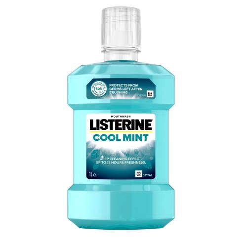 Listerine Cool Mint Mouthwash 1000 ml ústní voda pro svěží dech unisex