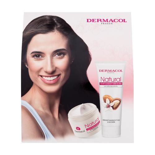 Dermacol Natural Almond dárková kazeta proti vráskám pro ženy denní pleťová péče 50 ml + krém na ruce 100 ml