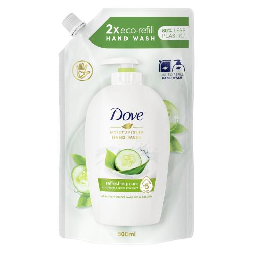 Dove Refreshing Cucumber & Green Tea 500 ml tekuté mýdlo s vůní okurky a zeleného čaje Náplň pro ženy