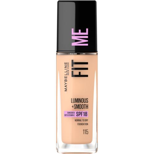 Maybelline Fit Me! Luminous + Smooth Foundation tekutý make-up pro sjednocenou a rozjasněnou pleť 115 Ivory 30 ml