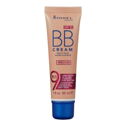 Rimmel London BB Cream 9in1 SPF15 30 ml dlouhotrvající hydratační bb krém pro ženy Medium