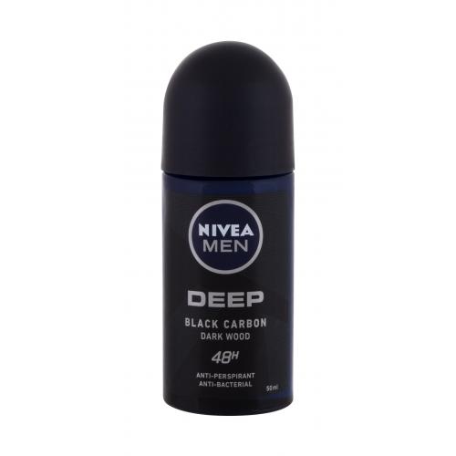 Nivea Men Deep Black Carbon 48H 50 ml kuličkový antiperspirant pro muže