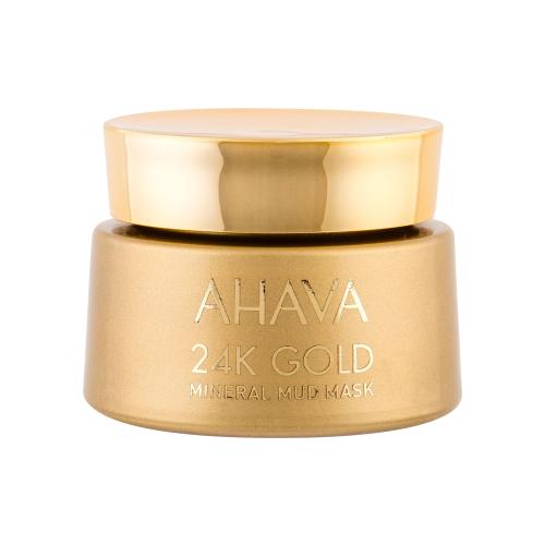 AHAVA 24K Gold Mineral Mud Mask 50 ml minerální vyhlazující pleťová maska pro ženy
