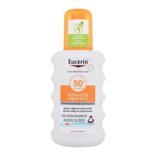 Eucerin Sun Kids Sensitive Protect Sun Spray SPF50+ 200 ml voděodolný sprej na opalování pro děti
