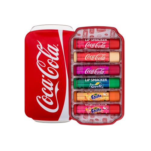 Lip Smacker Coca-Cola Lip Balm dárková kazeta pro děti balzám na rty 6 x 4 g + plechová krabička