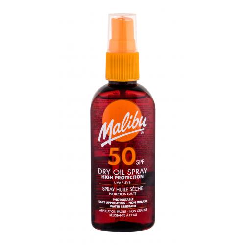 Malibu Dry Oil Spray SPF50 100 ml voděodolný sprej na opalování unisex