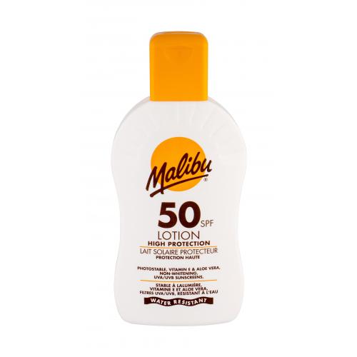 Malibu Lotion SPF 50 200 ml opalovací mléko s aloe vera unisex