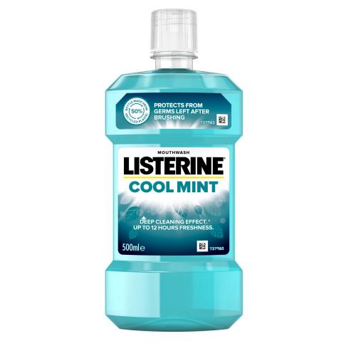 Listerine Cool Mint Mouthwash 500 ml ústní voda pro svěží dech unisex