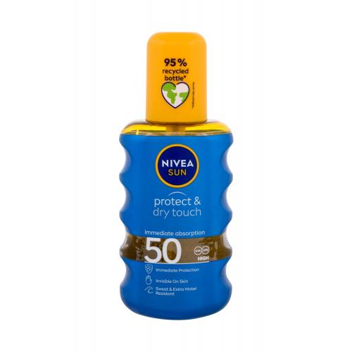 Nivea Sun Protect & Dry Touch Invisible Spray SPF50 200 ml neviditelný sprej na opalování unisex