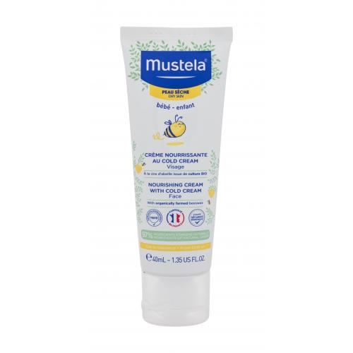 Mustela Bébé Nourishing Cream With Cold Cream 40 ml denní pleťový krém pro děti na suchou pleť; výživa a regenerace pleti