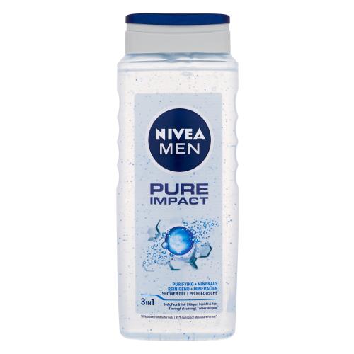 Nivea Men Pure Impact 500 ml sprchový gel na tělo, obličej a vlasy pro muže