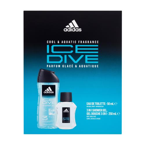 Adidas Ice Dive dárková kazeta toaletní voda 50 ml + sprchový gel 250 ml pro muže