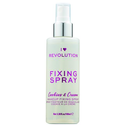 Makeup Revolution London I Heart Revolution Fixing Spray Cookies & Cream 100 ml fixační sprej na make-up pro ženy