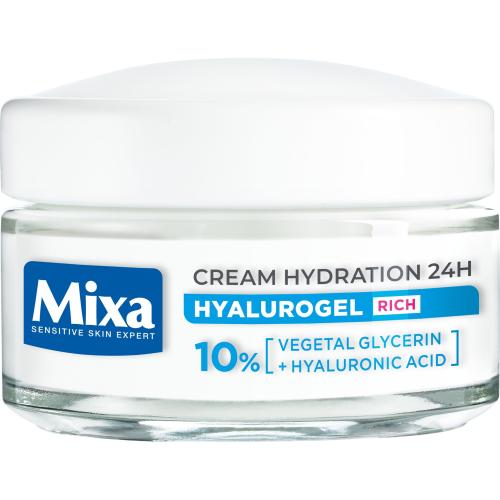Mixa Hyalurogel Rich 50 ml hydratační krém pro citlivou suchou pleť pro ženy