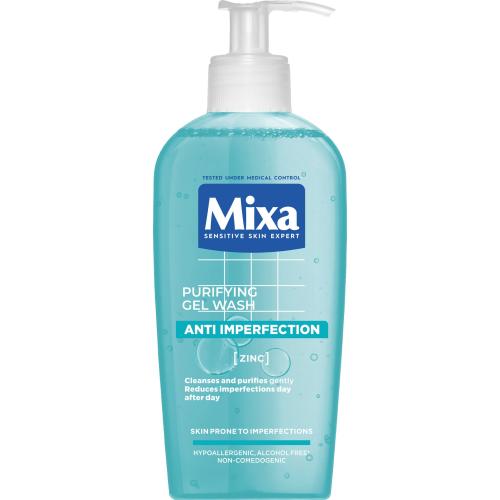 Mixa Anti-Imperfection Gentle 200 ml jemný čisticí gel bez obsahu mýdla pro citlivou pleť pro ženy