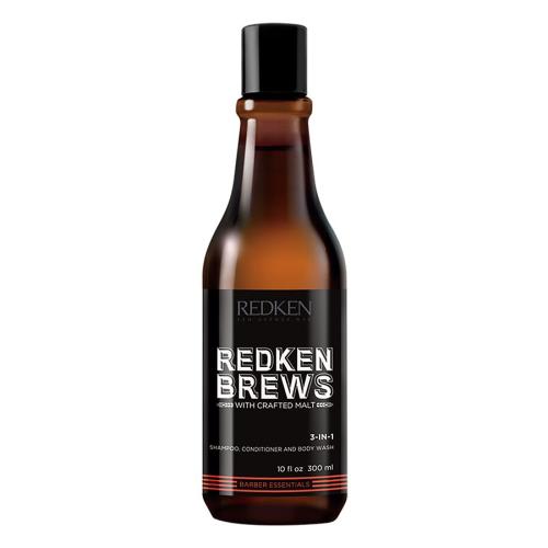 Redken Brews 3-In-1 300 ml víceúčelový šampon 3 v 1 pro muže