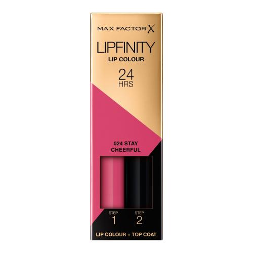 Max Factor Lipfinity 24HRS Lip Colour 4,2 g dlouhotrvající rtěnka s balzámem pro ženy 024 Stay Cheerful