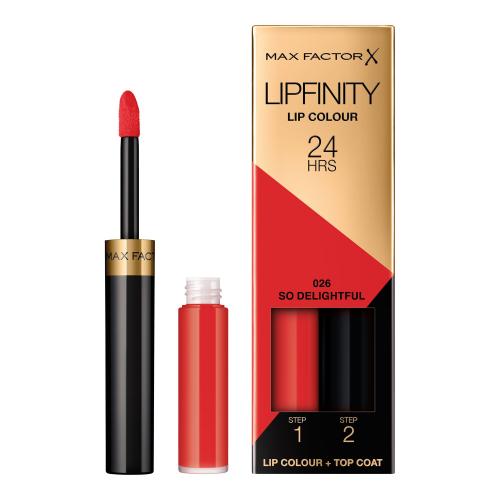 Max Factor Lipfinity Lip Colour dlouhotrvající rtěnka s balzámem odstín 026 So Delightful 4,2 g