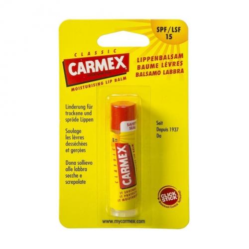 Carmex Classic SPF15 4,25 g hojivý balzám v tyčince pro ženy