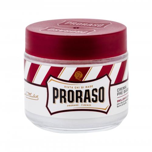 PRORASO Red Pre-Shave Cream 100 ml krém před holením na tvrdé vousy pro muže