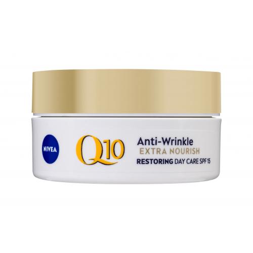 Nivea Q10 Power Anti-Wrinkle Extra Nourish SPF15 50 ml vyživující krém proti vráskám pro ženy