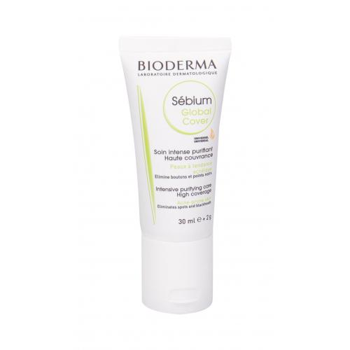 Bioderma Sébium Global Cover intenzivně krycí tónovaná péče pro pleť se sklonem k akné odstín natural 30 ml