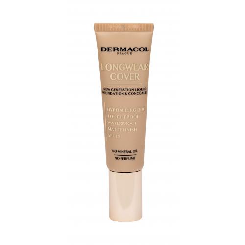Dermacol Longwear Cover fluidní make-up SPF 15 proti nedokonalostem pleti 03 Beige 30 ml