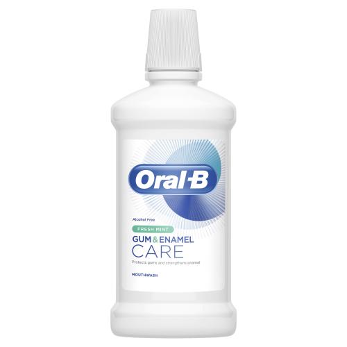 Oral-B Gum & Enamel Care Fresh Mint 500 ml ústní voda bez alkoholu pro ochranu dásní a posílení skloviny unisex