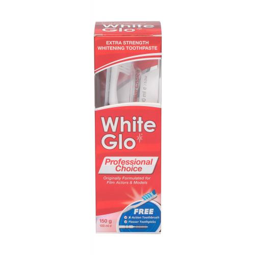 White Glo Professional Choice zubní pasta unisex zubní pasta 100 ml + kartáček na zuby 1 ks + mezizubní kartáček 8 ks
