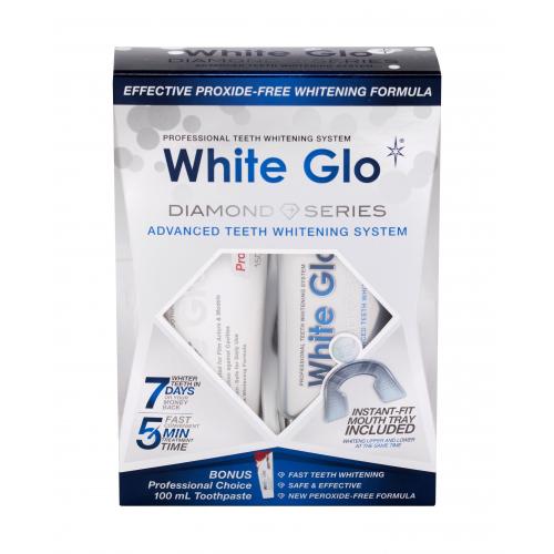 White Glo Diamond Series Advanced teeth Whitening System sada pro bezpečné bělení zubů unisex bělicí gel 50 ml + zubní pasta Professional Choice 100 ml