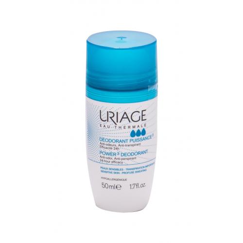 Uriage Hygiène Power3 Deodorant deodorant roll-on proti bílým a žlutým skvrnám 50 ml