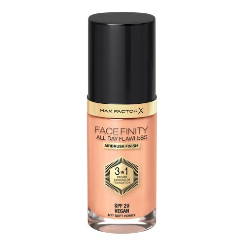 Max Factor Facefinity All Day Flawless SPF20 30 ml tekutý make-up s uv ochranou pro ženy N77 Soft Honey