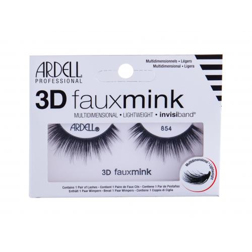 Ardell 3D Faux Mink 854 1 ks vícevrstvé umělé řasy pro ženy Black