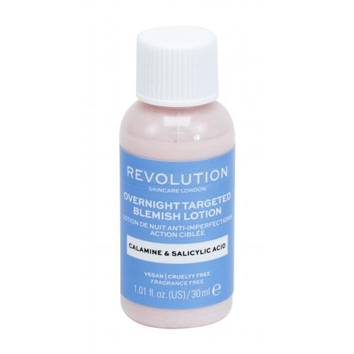 Revolution Skincare Blemish Calamine & Salicylic Acid lokální péče proti akné na noc 30 ml