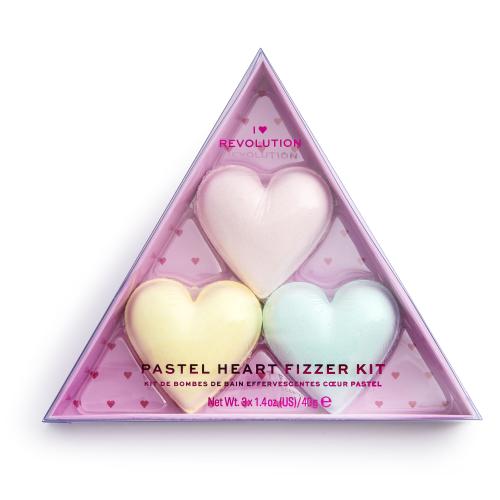 Revolution Pastel Heart Fizzer Kit koupelová bomba 120 g