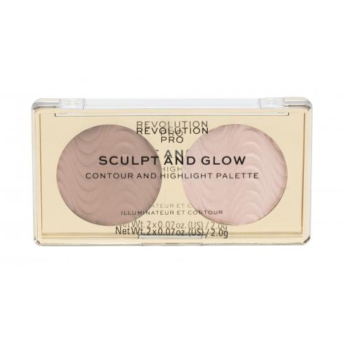 Revolution PRO Sculpt And Glow konturovací paletka odstín Desert Sky 2x2 g
