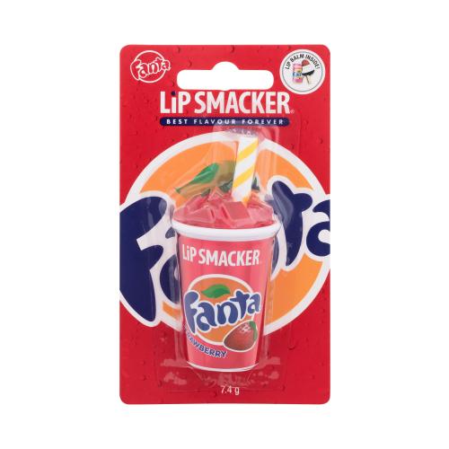 Lip Smacker Fanta Strawberry stylový balzám na rty v kelímku příchuť Strawberry 7.4 g