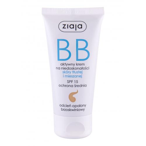 Ziaja BB Cream Oily and Mixed Skin SPF15 50 ml bb krém pro mastnou a smíšenou pleť pro ženy Dark